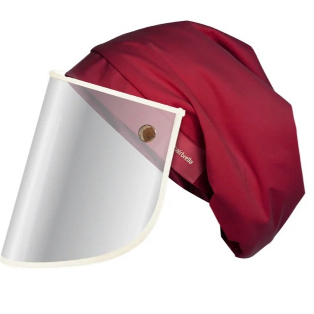 New Hairbrella Pro
Rain Hat & Face Shield black gray blue & red - Picture 5 of 11